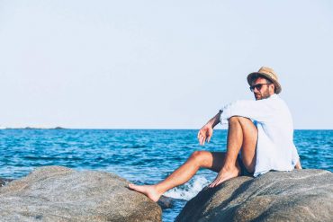 young man on beach