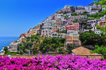 City of Positano on Amalfi coast Italy