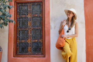 fashionable woman on vacation