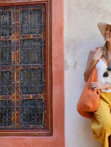 fashionable woman on vacation