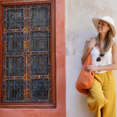 fashionable woman on vacation