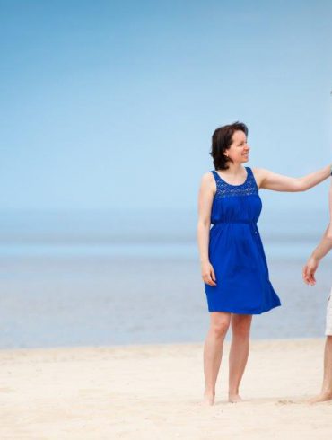 family at the beach