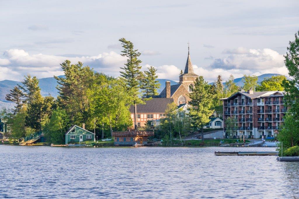 Mirror Lake of Lake Placid village