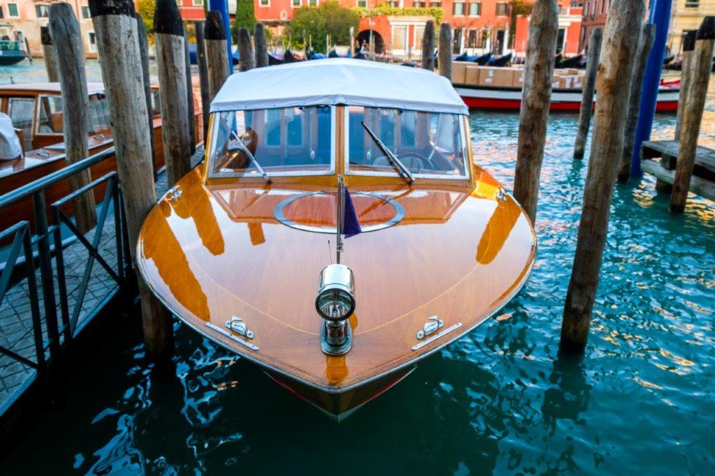 Beautiful antique wooden boat