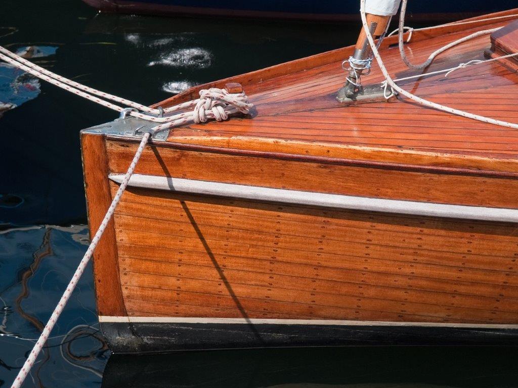 beautiful antique mahogany boat