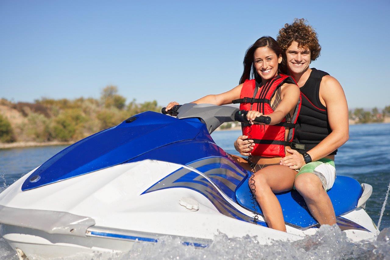 couple on jet ski