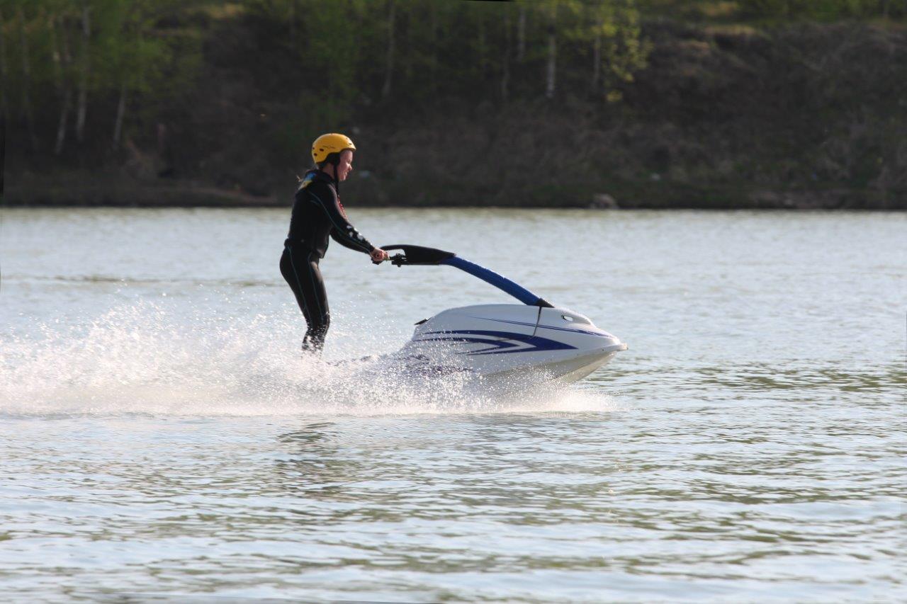 jet ski girl standing