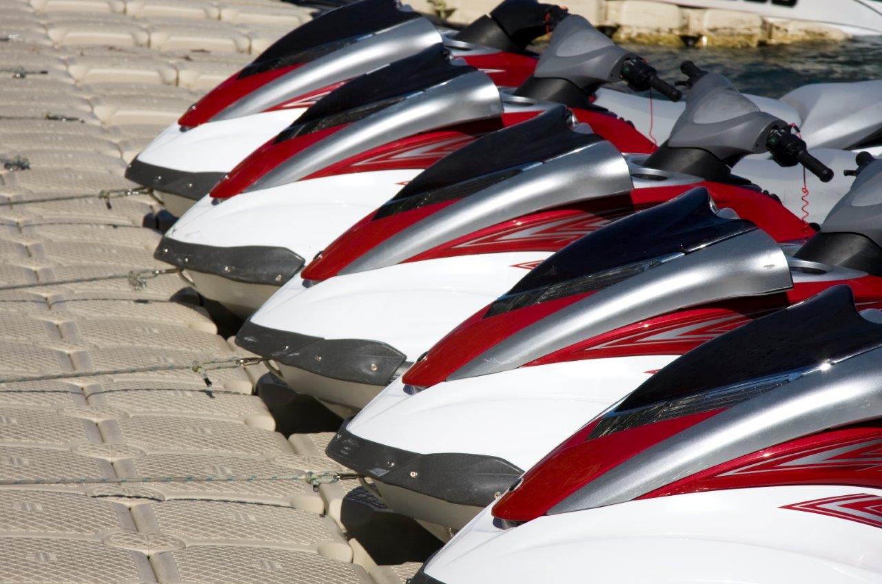 jet skis on dock